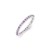 Sterling Silver Stackable Expressions Amethyst Ring | QSK1184 ,