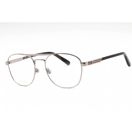 Gucci Men's Eyeglasses - Ruthenium/Black Metal Aviator Full Rim Frame | GG1290O 001 ,