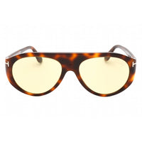 Tom Ford Men's Sunglasses - Blonde Havana Plastic Pilot Full Rim Frame | FT1001 53E ,