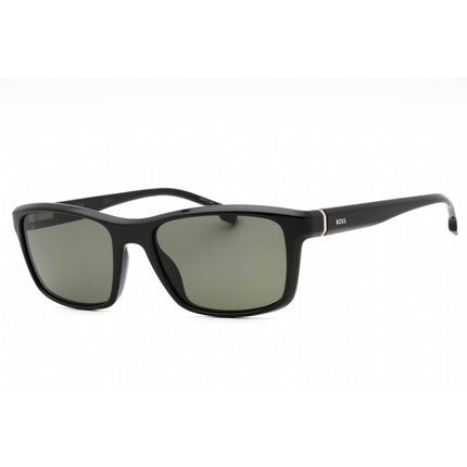 Hugo Boss Men's Sunglasses - Black Rectangular Frame Green Lens | BOSS 1374/S 0807 QT ,