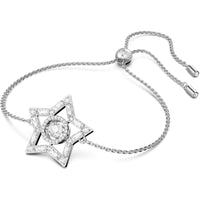 Swarovski Women's Bracelet - Stella Rhodium Plated White Crystals Star | 5617881 ,