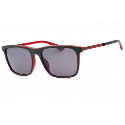 Police Men's Sunglasses - Red Acetate Full Rim Square Frame Grey Lens | SPLA56 1BUX ,