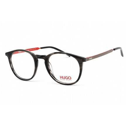 Hugo Men's Eyeglasses - Striped Grey Acetate/Metal Full Rim Frame | HG 1017 0PZH 00 ,
