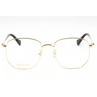 Gucci Women's Eyeglasses - Gold/Havana Full Rim Geometric Shape Frame | GG1420OK 001 ,