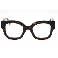 Gucci Women's Eyeglasses - Havana Plastic Square Shape Full Rim Frame | GG1423O 002 ,