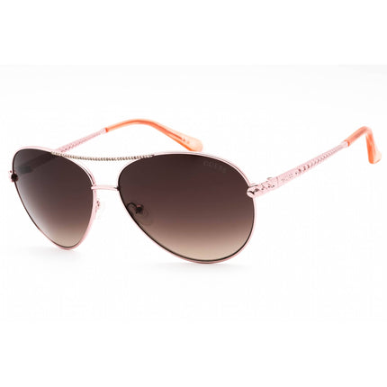 Guess Women's Sunglasses - Shiny Rose Gold Metal Full Rim Frame | GU7470 28F ,