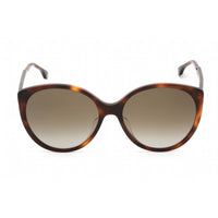 Fendi Women's Sunglasses - Blonde Havana Plastic Oval Full Rim Frame | FE40029U 53K ,