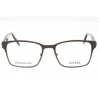 Guess Men's Eyeglasses - Matte Gunmetal Metal Rectangular Full Rim Frame | GU1994 009 ,