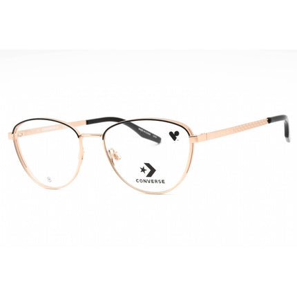 Converse Women's Eyeglasses - Satin Rose Gold/Black Metal Cat Eye Frame | CV1014 780 ,