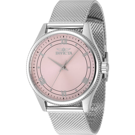 Invicta Women's Watch - Celestial Quartz Pink Dial Silver Steel Mesh Bracelet | 48489 ,