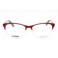 Moschino Love Women's Eyeglasses - Red Rectangular Full Rim Frame | MOL526 0C9A 00 ,
