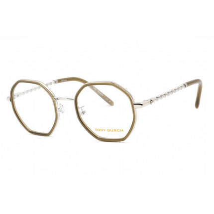 Tory Burch Women's Eyeglasses - Milky Olive Geometric Full Rim Frame | 0TY1075 3338 ,