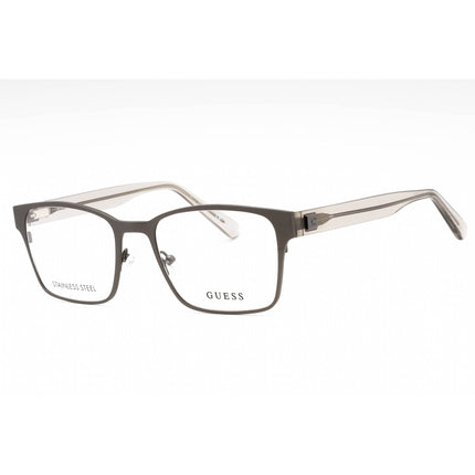 Guess Men's Eyeglasses - Matte Gunmetal Metal Rectangular Full Rim Frame | GU1994 009 ,