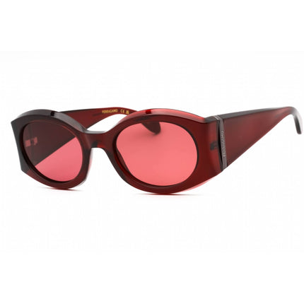 Salvatore Ferragamo Women's Sunglasses - Transparent Burgundy Oval Frame | SF2008S 612 ,