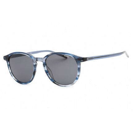 Hugo Men's Sunglasses - Blue Horn Oval Full Rim Plastic Frame | HG 1169/S 038I IR ,