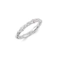 Sterling Silver Stackable Expressions Rhodium Ring | QSK1137 ,