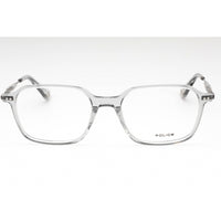 Police Unisex Eyeglasses - Transparent Grey Plastic Rectangular Frame | VPLE98 06S8 ,