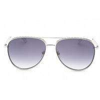 Guess Men's Sunglasses - Shiny Light Nickeltin Aviator Full Rim Frame | GU5206 10C ,