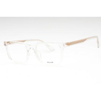 Police Men's Eyeglasses - Transparent Plastic Rectangular Full Rim Frame | VPLF76 0P79 ,