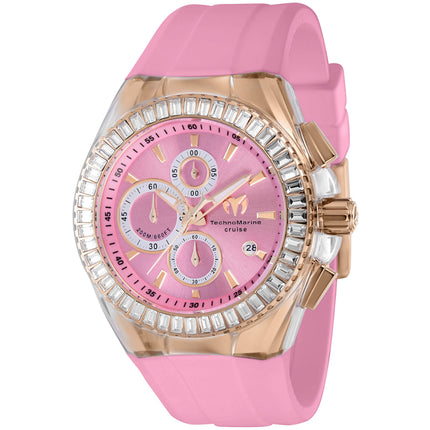 Technomarine Men's Watch - Cruise Glitz Rose Gold Case Pink Dial Strap | TM-121164 ,