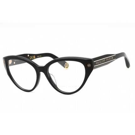 Philipp Plein Women's Eyeglasses - Shiny Black Plastic Cat Eye Frame | VPP052M 0700 ,