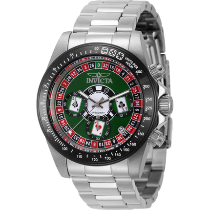 Invicta Men's Watch - Speedway Chronograph Silver Steel Bracelet Quartz | 44642 ,