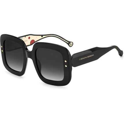 Carolina Herrera Women's Sunglasses - Black Acetate Square Full Rim | CH 0010/S 807 ,