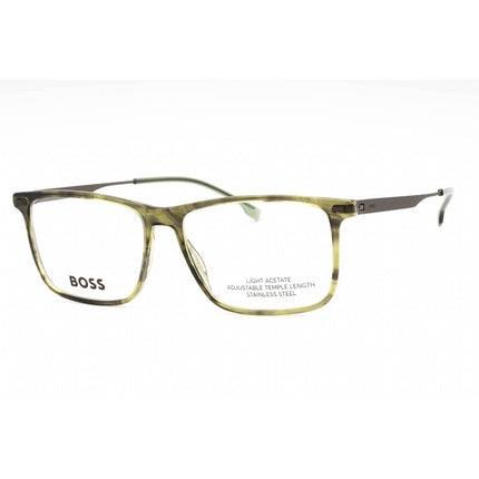 Hugo Boss Men's Eyeglasses - Ruthenium Green Horn Full Rim Frame | BOSS 1642 0XYG 00 ,