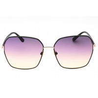 Tom Ford Women's Sunglasses - Shiny Black Geometric Frame Smoke Lens | FT0839 01B ,