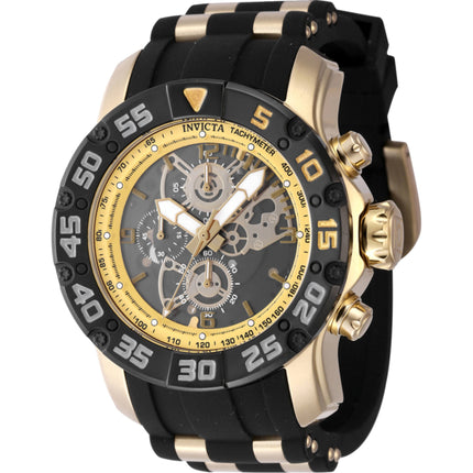 Invicta Men's Watch - Invicta Racing Chronograph Yellow Gold and Black Strap | 48065 ,