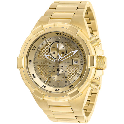 Invicta Men's Watch - Aviator Chronograph Gold Dial Stainless Steel Bracelet | 28122 ,