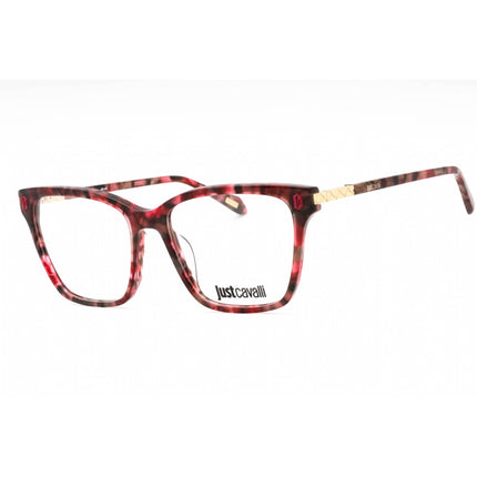 Just Cavalli Women's Eyeglasses - Shiny Red Havana Acetate Cat Eye Frame | VJC012 09AT ,