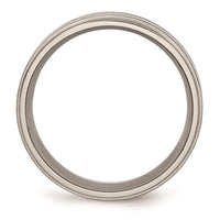 Titanium Enameled Flat 8mm Satin & Polished Band | TB337 ,