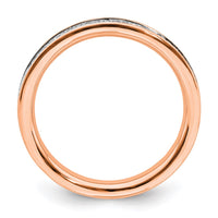 Sterling Silver Stackable Expressions & Diamonds Pink-plated Ring | QSK493 ,