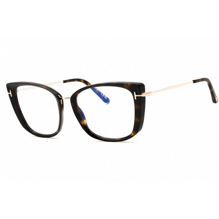 Tom Ford Women's Eyeglasses - Dark Havana Cat Eye Shape Full Rim Frame | FT5816-B 052 ,