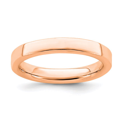 Sterling Silver Stackable Expressions Pink-plated Ring | QSK264 ,