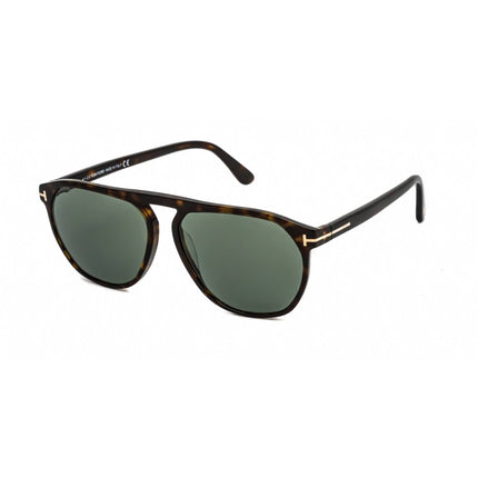 Tom Ford Women's Sunglasses - Dark Havana Plastic Pilot Frame Green Lens | FT0835 52N ,