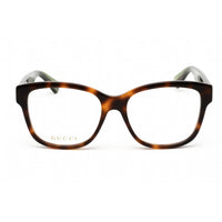 Gucci Women's Eyeglasses - Havana/Green Acetate Cat Eye Full Rim Frame | GG0038ON 002 ,