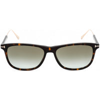 Tom Ford Men's Sunglasses - Dark Havana Plastic Rectangular Shape Frame | FT0813 52G ,
