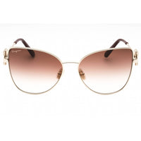 Salvatore Ferragamo Women's Sunglasses - Gold Full Rim Cat Eye Frame | SF296SR 703 ,