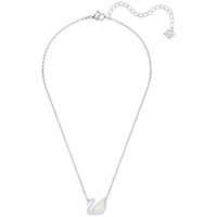 Swarovski Women's Necklace - Iconic Swan Crystal Pearl Rhodium Plated | 5416605 ,