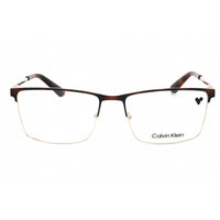 Calvin Klein Men's Eyeglasses - Havana/Gold Metal Rectangular Full Rim | CK22102 213 ,