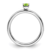 Sterling Silver Stackable Expressions Peridot Ring | QSK2119 ,