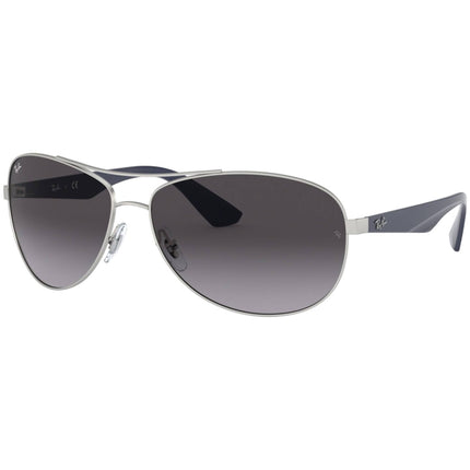 Ray Ban Men's Sunglasses - Silver Frame Grey Shaded Lens | RAY BAN 0RB3526 019/8G ,
