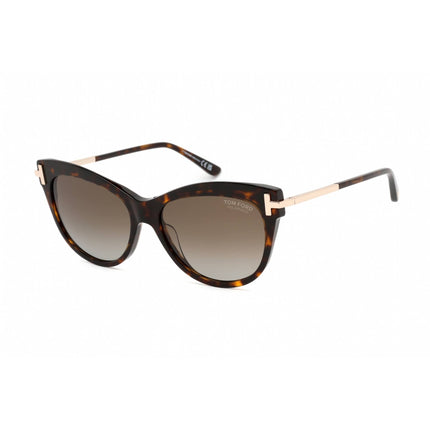 Tom Ford Women's Sunglasses - Dark Havana Plastic Cat Eye Shape Frame | FT0821 52H ,