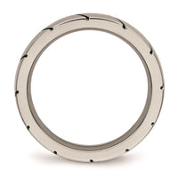 Titanium Polished Grooved Ring | TB482 ,