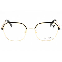 Nine West Women's Eyeglasses - Black/Gold Geometric Metal Full Rim Frame | NW1103 001 ,