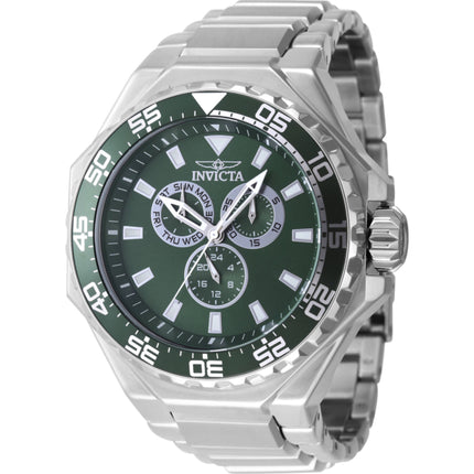 Invicta Men's Watch - Pro Diver Green Dial Silver Stainless Steel Bracelet | 46557 ,