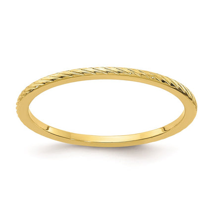 10K Gold 1.2mm Twisted Wire Pattern Stackable Band | 1STK22-120Y ,