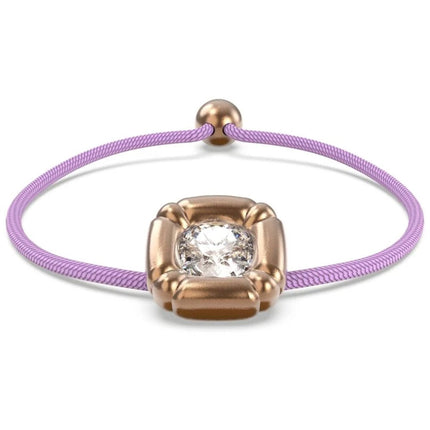 Swarovski Women's Bracelet - Dulcis Rose Gold, Crystal, Purple Cord | 5617983 ,
